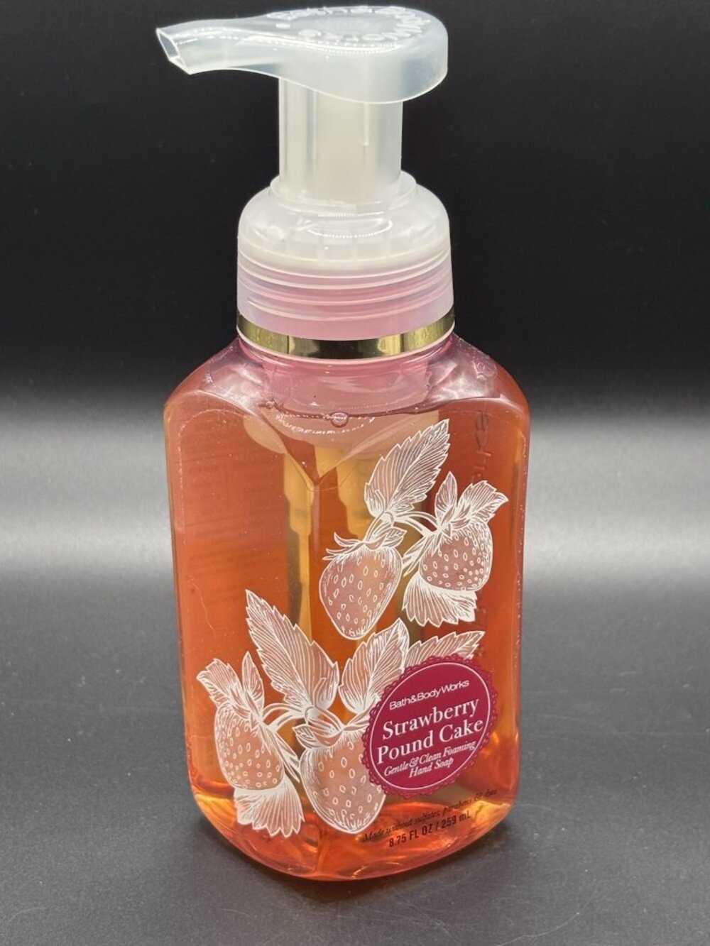 Bath & Body Works Strawberry Pound Cake Gentle Foaming Hand Soap 8.75 oz Bakery - Picture 9 of 15